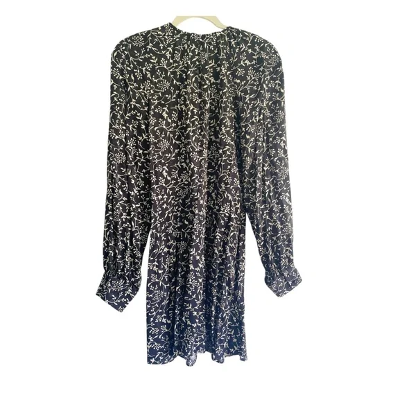 Sézane Merry Dress in Black & Ecru Floral Print - Picture 11 of 15